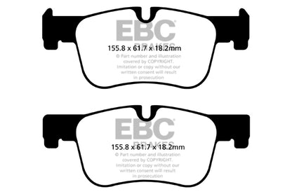 EBC Front Greenstuff Pads for BMW 1 Series (F20) 118 1.6 T BHP 2011 DP22143
