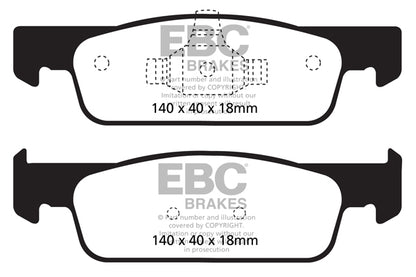 EBC Front Yellowstuff Pads for Renault Captur (1st Gen) 0.9 T BHP 2013 DP42146R