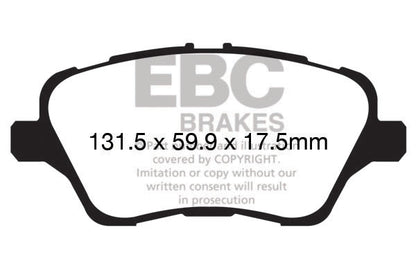 EBC Front Yellowstuff Pads for Ariel Atom 4 2.0 T 321BHP 2019 DP42149R