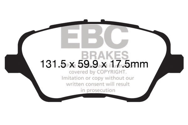 EBC Front Greenstuff Pads for Ariel Atom 4 2.0 T 321BHP 2019 DP22149