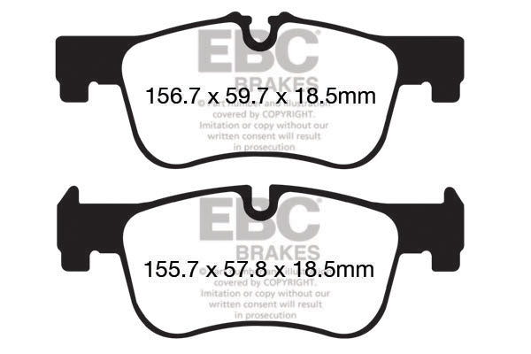 EBC Front Yellowstuff Pads for BMW 1 Series (F20) 114 1.6 TD BHP 2012 DP42155R