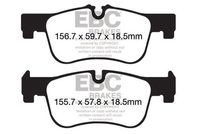 EBC Front Greenstuff Pads for BMW 1 Series (F20) 114 1.6 TD BHP 2012 DP22155