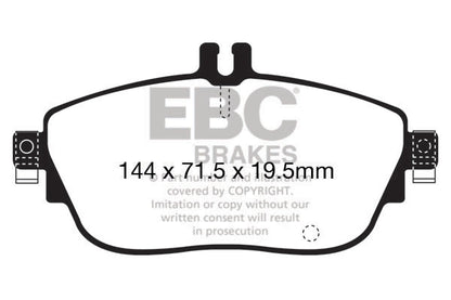 EBC Front Redstuff Pads for Mercedes CLA Class (C117) CLA180 1.6 T 122BHP 2013 DP32165C