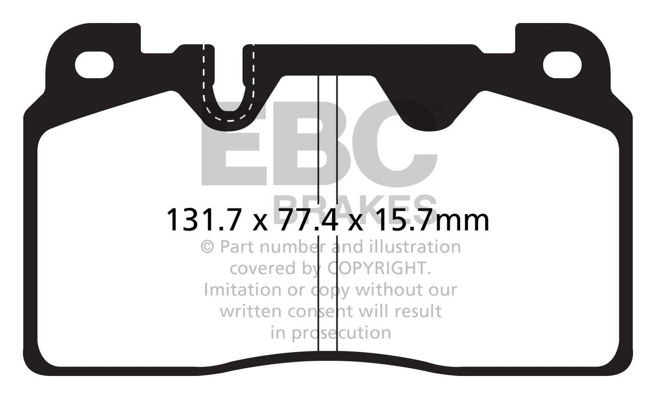 EBC Front Bluestuff NDX Pads for Audi A6 C7/4G 1.8 T 190BHP 2014 DP52168NDX