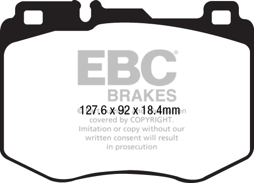 EBC Front Redstuff Pads for Mercedes E Class (W213) E200 2.0 184BHP 2016 DP32210C