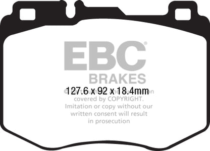EBC Front Yellowstuff Pads for Mercedes E Class (W213) E200 2.0 184BHP 2016 DP42210R