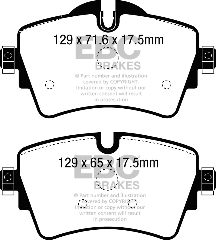 EBC Front Redstuff Pads for BMW 2 Series (F45 Active Tourer) 216 1.5 TD 115BHP 2014 DP32227C