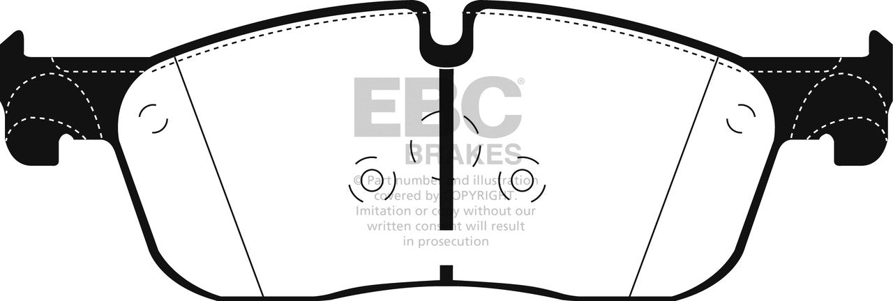 EBC Front Greenstuff Pads for Jaguar EPace 2.0 T 249BHP 2017 DP62255