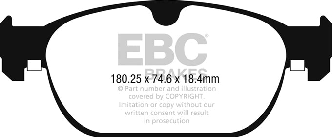 EBC Front Redstuff Pads for Volvo S90 T4 2.0 T 190BHP 2017 DP32260C