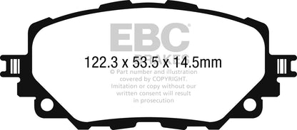 EBC Front Bluestuff NDX Pads for Fiat 124 Spider 1.4 T 140BHP 2016 DP52263NDX