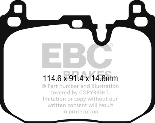 EBC Front Greenstuff Pads for Mini Mini Hatch Works 2.0 T 231BHP 2014 DP22271