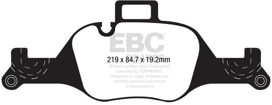 EBC Front Bluestuff NDX Pads for BMW 2 Series (G42 Coupe) 230 2.0 T 245BHP 2022 DP52289NDX