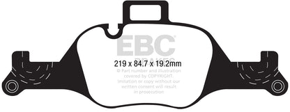 EBC Front Yellowstuff Pads for BMW 2 Series (G42 Coupe) 230 2.0 T 245BHP 2022 DP42289R