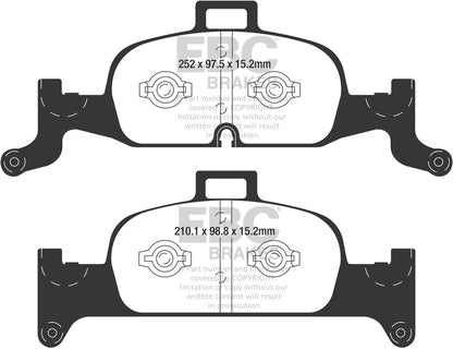 EBC Front Yellowstuff Pads for Audi A4 B9 1.4 T 150BHP 2015 DP42290R