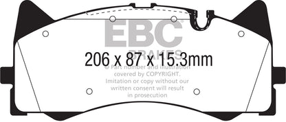 EBC Front Bluestuff NDX Pads for Mercedes AMG GT 4.0 Twin T 462BHP 2014 DP52298NDX