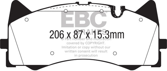 EBC Front Bluestuff NDX Pads for Mercedes AMG GT 4.0 Twin T 462BHP 2014 DP52298NDX