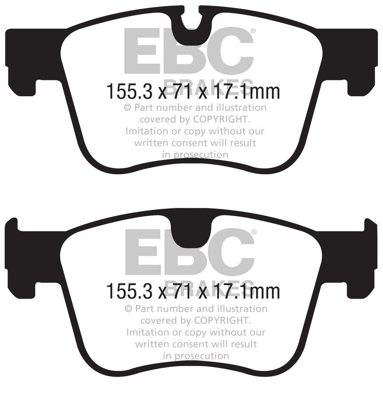 EBC Front Yellowstuff Pads for Citroen Berlingo 1.2 T 110BHP 2018 DP42359R