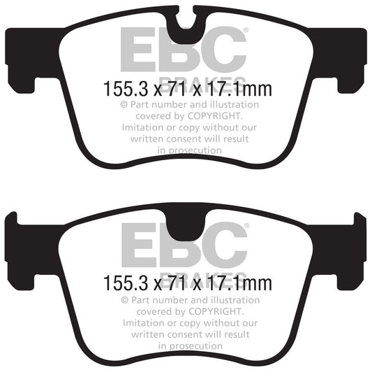 EBC Front Yellowstuff Pads for Citroen Berlingo 1.2 T 110BHP 2018 DP42359R