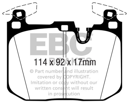 EBC Front Bluestuff NDX Pads for BMW M2 F87, M3 F80, M4 F82 F83 DP52360NDX