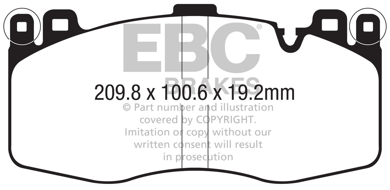 EBC Front Bluestuff NDX Pads for BMW X5 M (F85) 4.4 Twin T 575BHP 2015 DP52370NDX