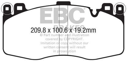 EBC Front Bluestuff NDX Pads for BMW X5 M (F85) 4.4 Twin T 575BHP 2015 DP52370NDX