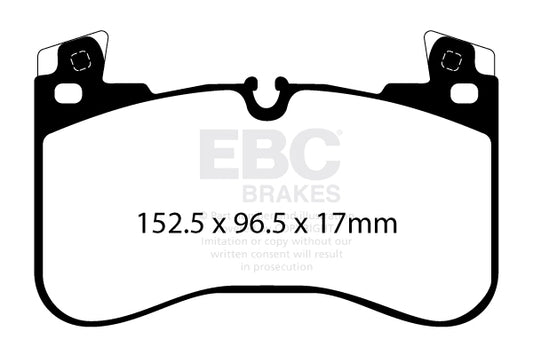 EBC Front Yellowstuff Pads for Land Rover Defender 90 L663 2.0 T 300BHP 2020 DP42401R