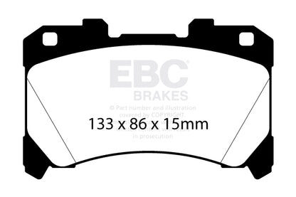 EBC Front Bluestuff NDX Pads for Toyota GR Yaris 1.6 T 257BHP 2020 DP52430NDX