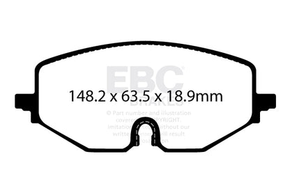 EBC Front Yellowstuff Pads for Audi A3 8Y 1.0 T 30 110BHP 2020 DP42439R