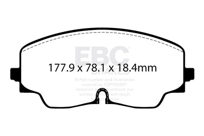 EBC Front Bluestuff NDX Pads for Volkswagen Arteon R 4motion 2.0 T 316BHP 2020 DP52448NDX