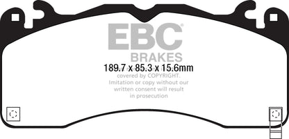EBC Front Bluestuff NDX Pads for Ford Mustang (6th Generation) 5.0 416BHP 2015 DP53040NDX