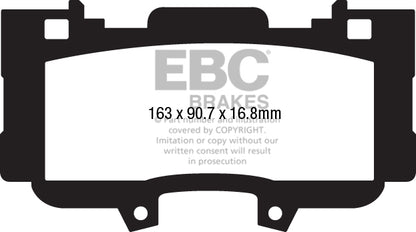 EBC Front Bluestuff NDX Pads for Ford Mustang (6th Generation) 2.3 T 317BHP 2015 DP53042NDX