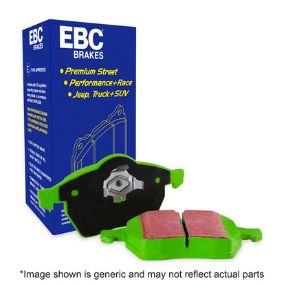 EBC Front Greenstuff Pads for Ford Fiesta Mk6 ST150 2.0 150BHP 2004 DP21641