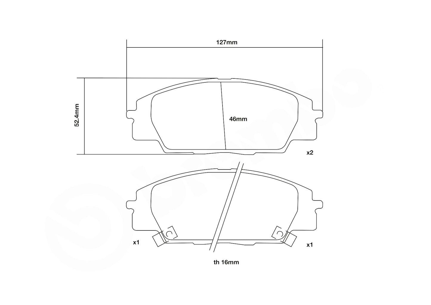 Brembo HP2 / HP2000 Front Brake Pads 07.B314.45-HP2